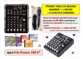 PROMO TABLE DE MIXAGE MADBOY + 6 DVD/VCD KARAOKE + 1 MICROPHONE