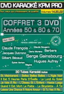 COFFRET 3 DVD KARAOKE KPM PRO ''Années 50 & 60 & 70'' (All)