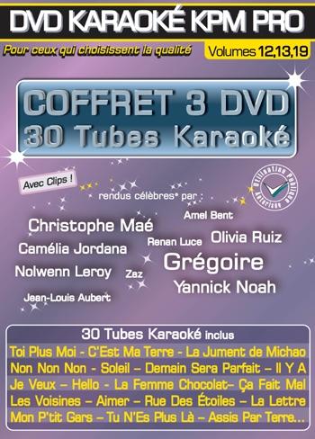 KARAOKE PARIS MUSIQUE - KPM:COFFRET 3 DVD KARAOKE KPM PRO ''Stars