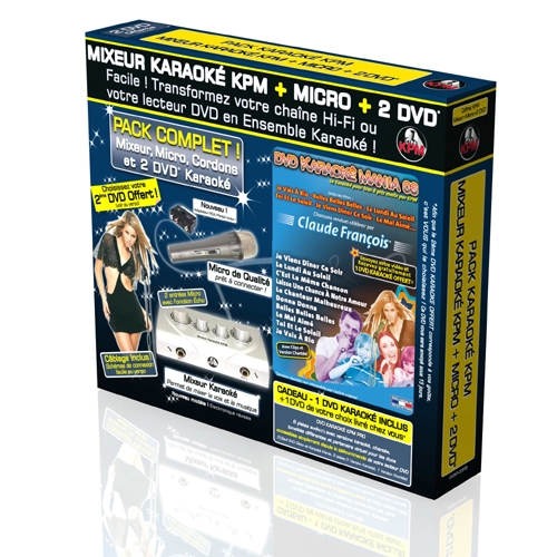 KARAOKE PARIS MUSIQUE - KPM:Pack Karaoke KPM Mixeur + 2 DVD + Micro