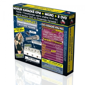 PACK COMPLET KARAOKE KPM MIXEUR + 2 DVD* + MICRO - Prénoms