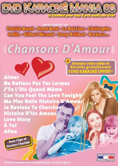 KARAOKE PARIS MUSIQUE - KPM:DVD Karaoke Mania Chansons D'Amour