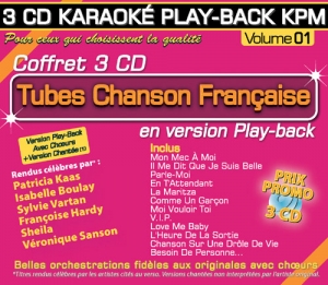 Coffret 3 CD KARAOKÉ PLAY-BACK KPM ''Tubes Chanson Française Vol.01''