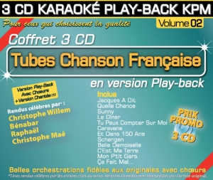 Coffret 3 CD KARAOKÉ PLAY-BACK KPM ''Tubes Chanson Française Vol.02''