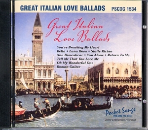 CD(G) PLAY BACK POCKET SONGS GREAT ITALIAN LOVE BALLADS (livret paroles inclus)