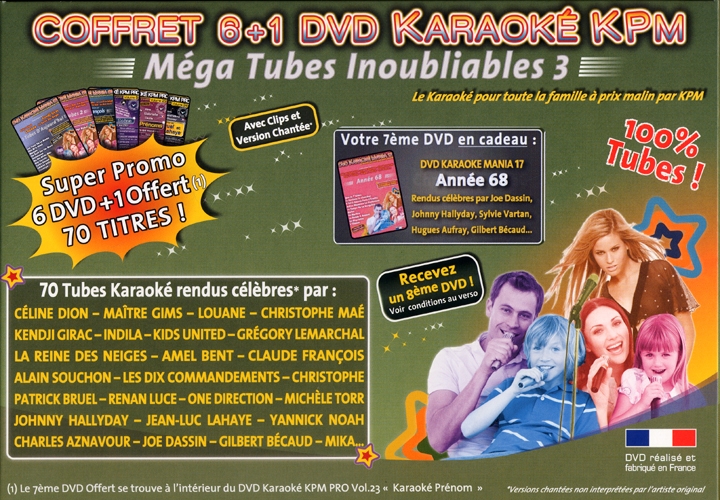 DVDFr - DVD Karaoké KPM Pro - Coffret 3 DVD : Années 60 & 70 & 80