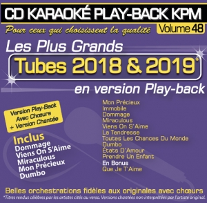 CD KARAOKE PLAY-BACK KPM VOL. 48 ''Tubes 2018 & 2019''