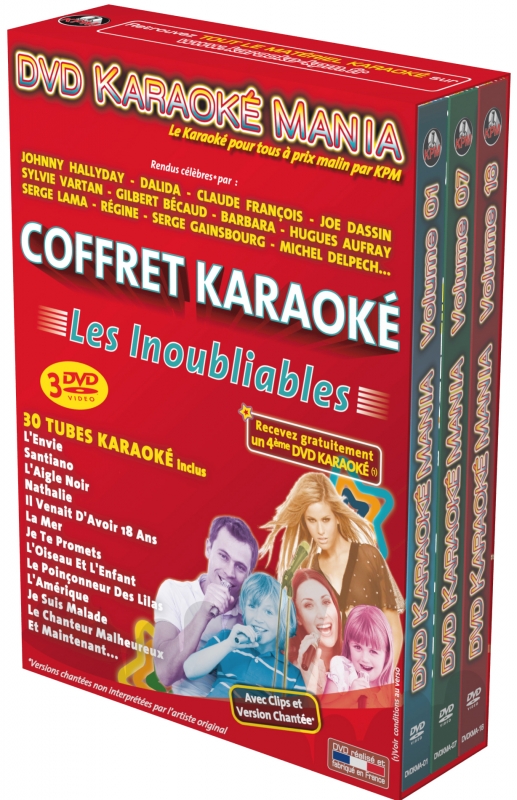 KARAOKE PARIS MUSIQUE - KPM:Coffret 3 DVD Karaoke Mania Tubes D