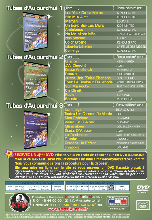 Coffret 3 CD Karaoké Play-Back KPM Tubes Chanson Française Vol.04 -  Cdiscount