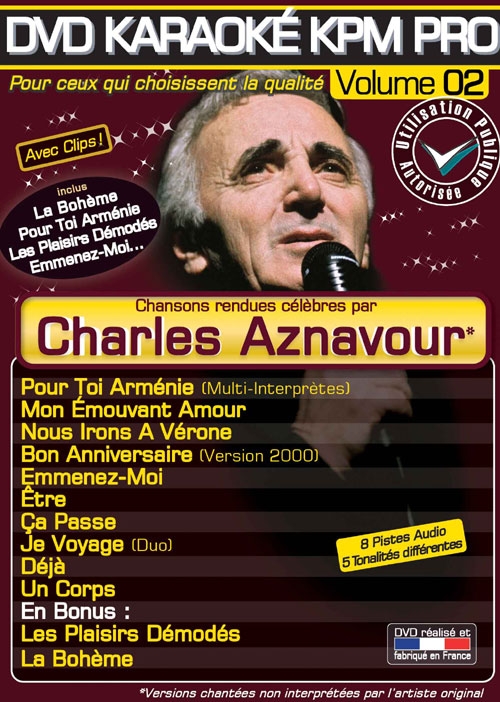 KARAOKE PARIS MUSIQUE - KPM:DVD Karaoke KPM Pro Vol.02 Charles