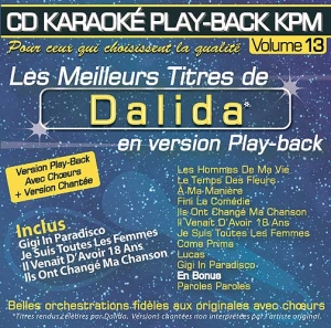 CD KARAOKE PLAY-BACK KPM VOL. 13 ''Dalida''