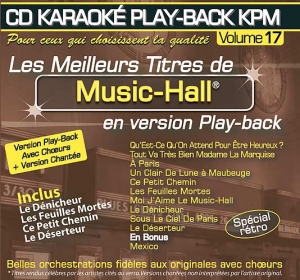 CD KARAOKE PLAY-BACK KPM VOL. 17 ''Music-Hall''