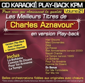 CD KARAOKE PLAY-BACK KPM VOL. 21 ''Charles Aznavour''